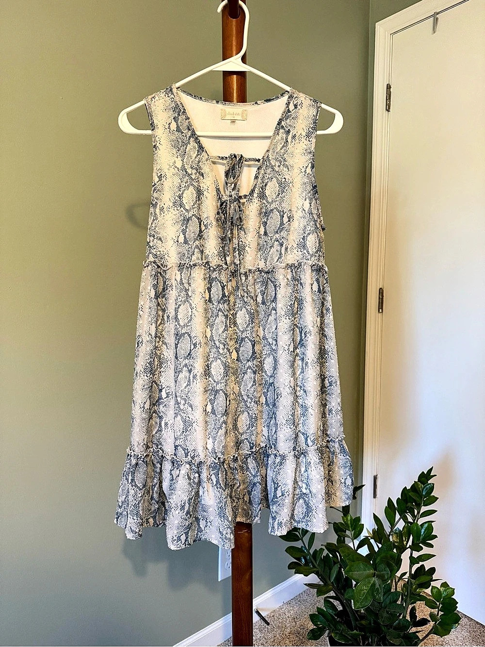 Altar’d State Blue & White Mini Dress Like New - XS